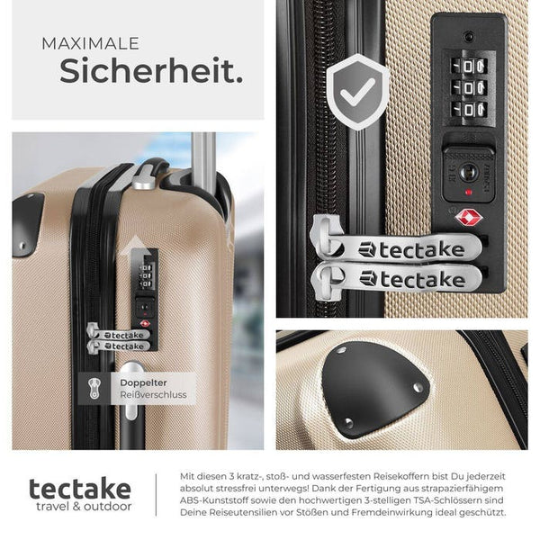 Reisekofferset Hartschale, beige