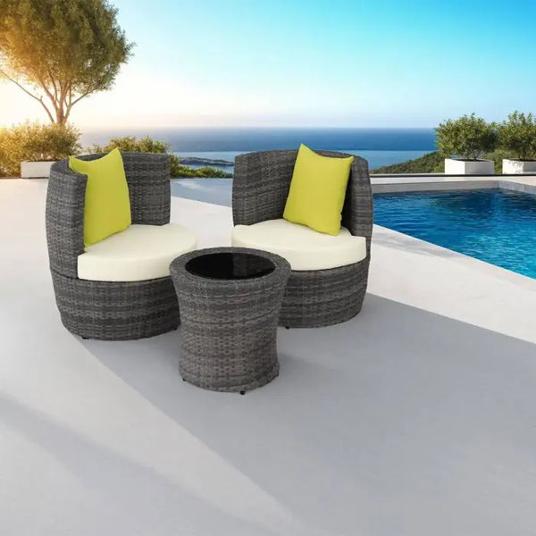 Aluminium Rattan Sitzgruppe Nizza