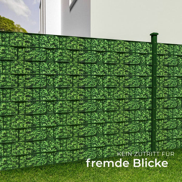 PVC privacy screen film, green leaves, 70 m²