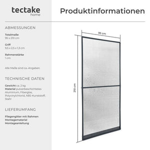 Fliegengitter mit Aluminiumrahmen anthrazit