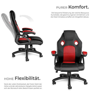 Mike office chair, black/red