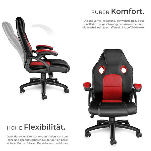 Mike office chair, black/red