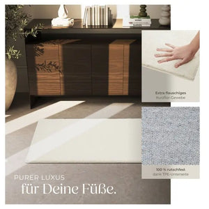 Kurzflorteppich Soft Zone creme 80 x 150 cm