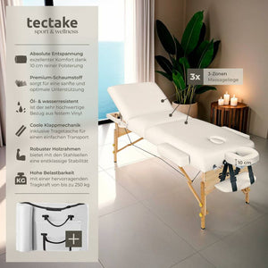 3 Zonen Massageliege beige