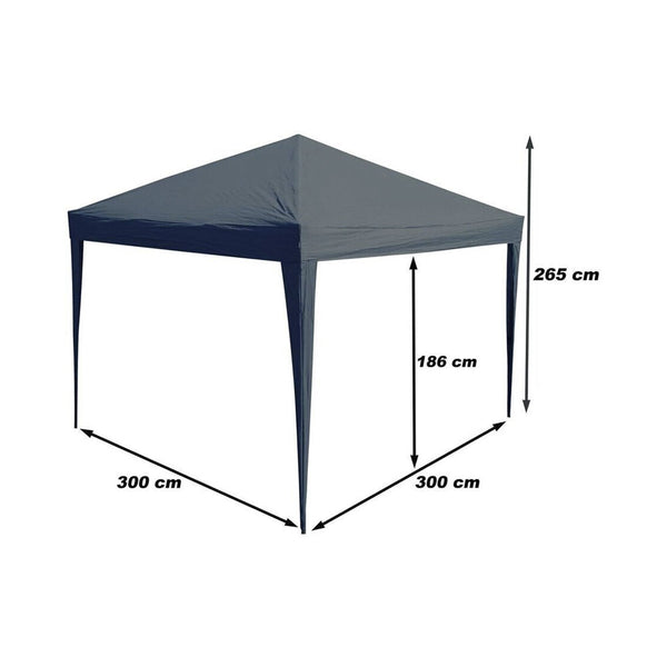 FS-STAR Faltpavillon Stahl 3x3m anthrazit