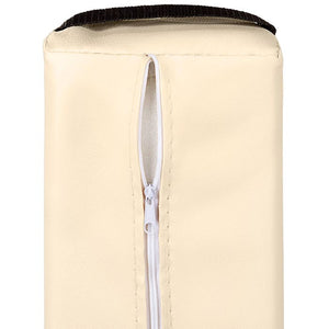 Massage Halbrolle aus Kunstleder, beige