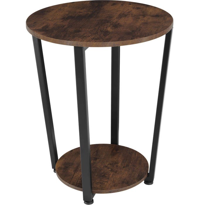 Beistelltisch Swindon Industrial Holz dunkel, rustikal