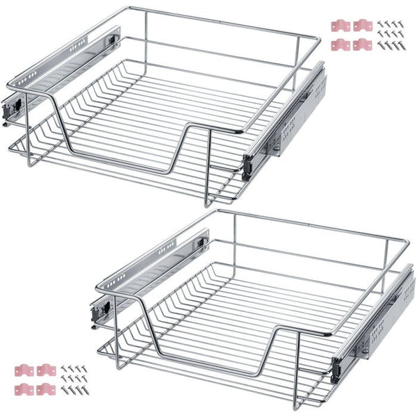 2 Teleskopschubladen für Schränke, 47 cm