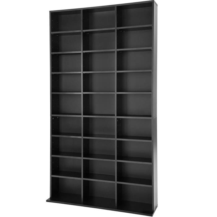 Scaffale portaoggetti/multimediale con 27 scomparti, nero