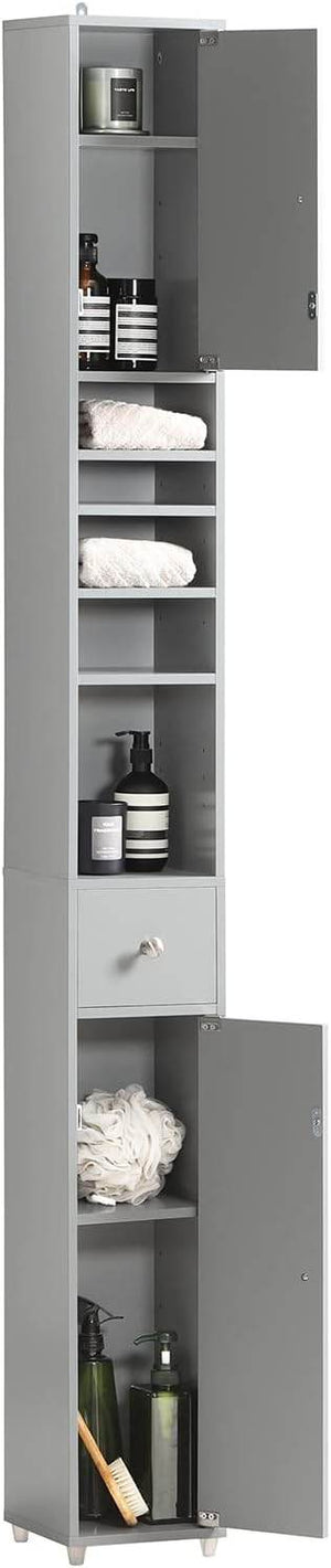 Bad Hochschrank Badschrank Badregal Hellgrau BZR34-HG