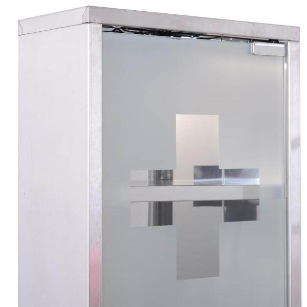 Medizinschrank 3 Ablagen abschliessbar Edelstahl