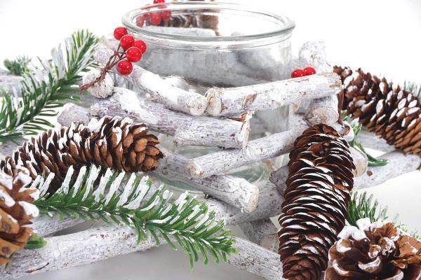3er Set Adventskranz + Windlicht + Gesteck, Weihnachtsdeko Tischkranz Stern mit Glaseinsatz