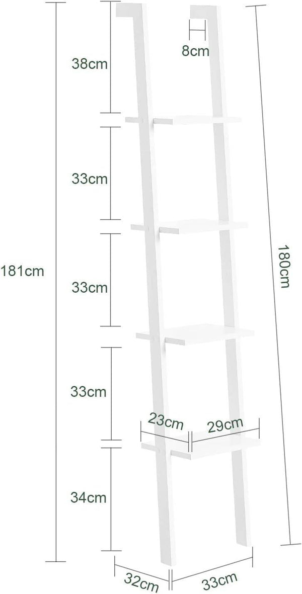 Leiterregal | Treppenregal | Badregal Weiss FRG15-W