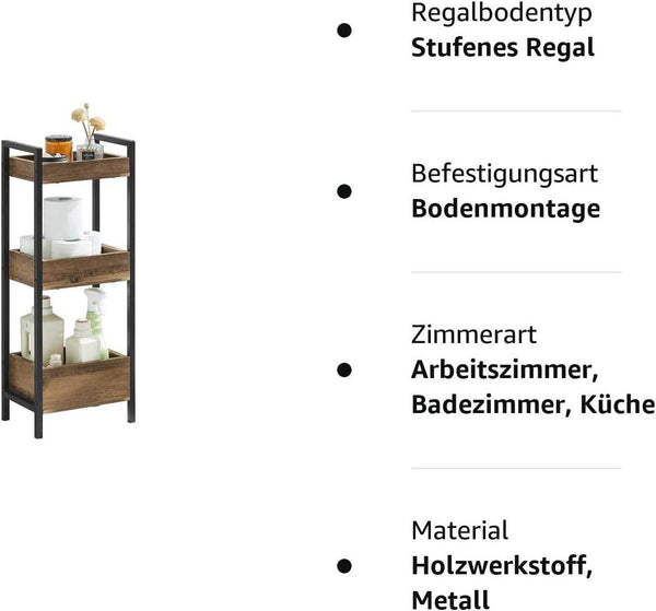 Badregal Vintage kleines Regal Aufbewahrungsregal FRG226-F