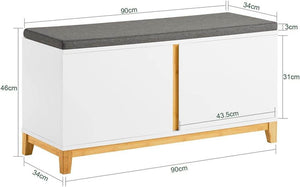 Garderobenbank | Sitzbank | Dielenbank | Schuhbank | FSR117-W