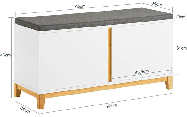 Garderobenbank | Sitzbank | Dielenbank | Schuhbank | FSR117-W