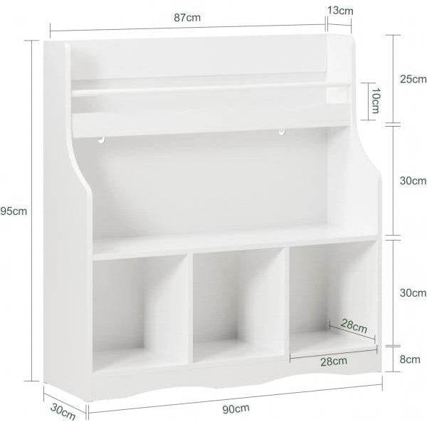 Kinderbücherregal | Spielzeugregal | Aufbewahrungsregal Für Kinder | Weiss