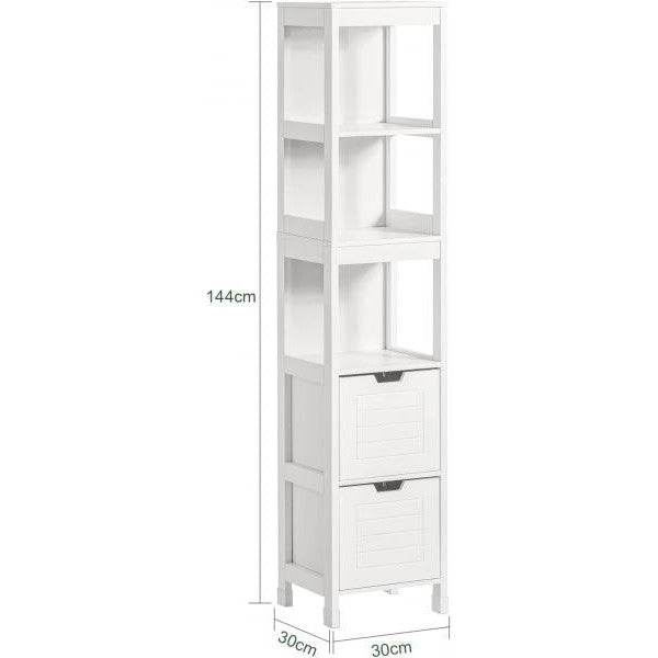 Bad Hochschrank | Badschrank Weiss | Badezimmermöbel Landhaus