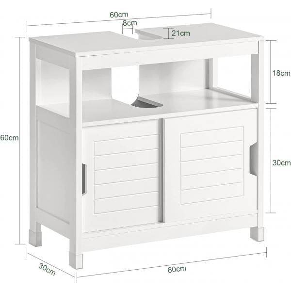 Waschbeckenunterschrank Weiss Badezimmerschrank Badmöbel Landhaus