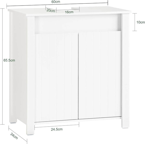 Waschbeckenunterschrank | Badschrank | Waschtisch | Weiss BZR101-W