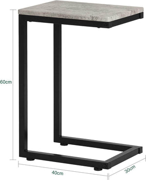 Beistelltisch Metall Couchtisch Laptoptisch Hellgrau FBT44-HG