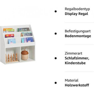 Aufbewahrungsregal für Kinder Zeitungsständer Weiss