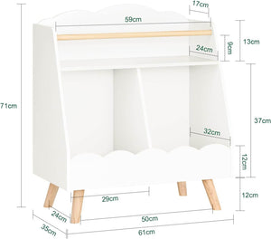 Kinderbücherregal Aufbewahrungsregal Montessori Regal Weiss