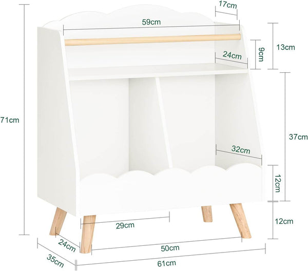 Kinderbücherregal Aufbewahrungsregal Montessori Regal Weiss