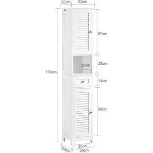 Bad Hochschrank | Badschrank | Badregal Weiss