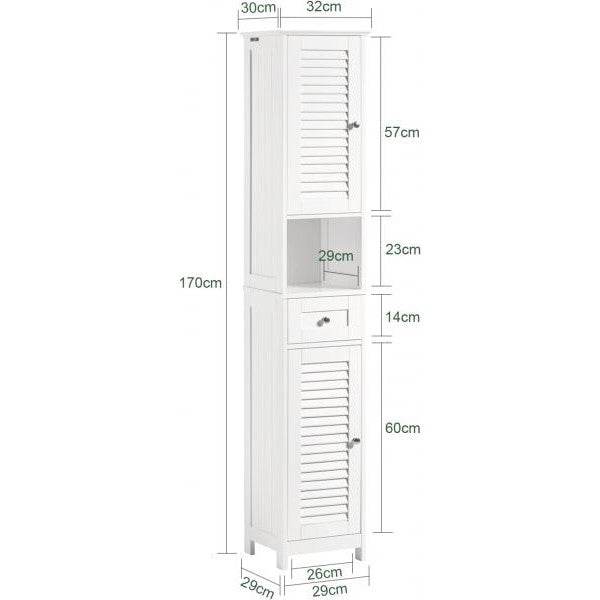 Bad Hochschrank | Badschrank | Badregal Weiss