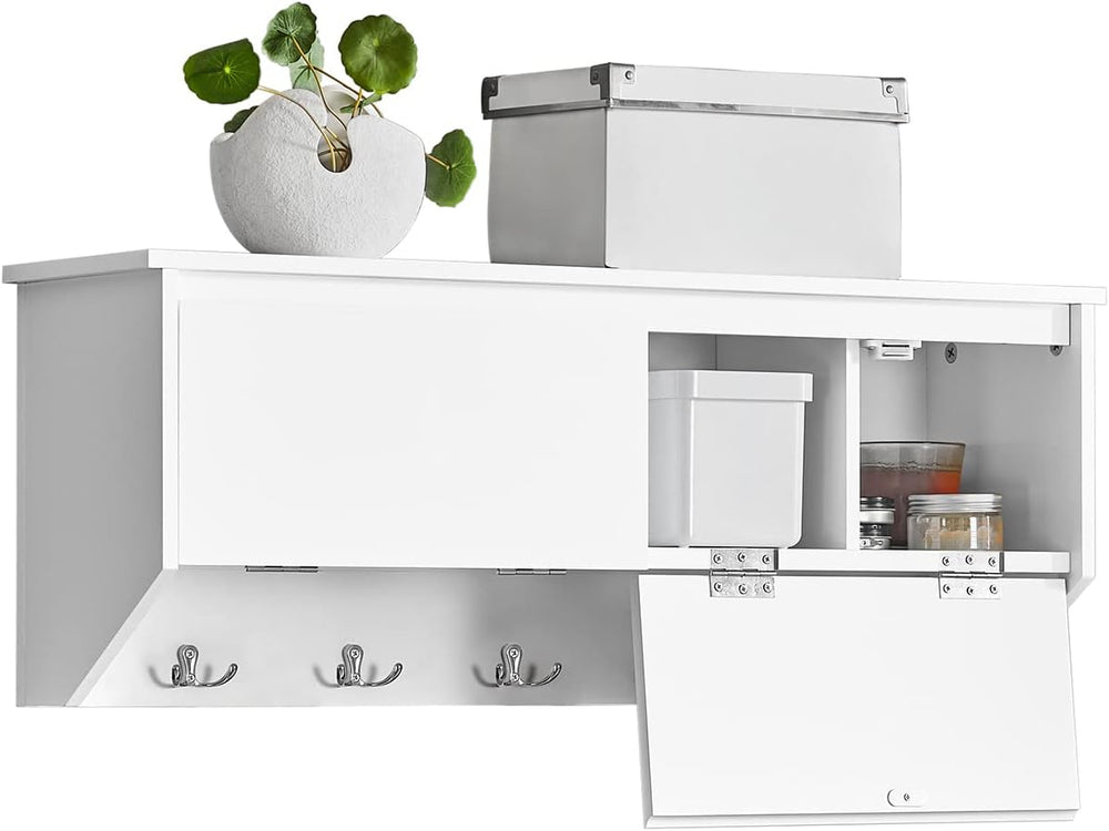 Wandgarderobe | Hängeregal | Flurgarderobe Weiss FHK24-W