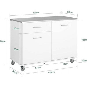 Küchenschrank Weiss | Küchenwagen | Kücheninsel | Servierwagen