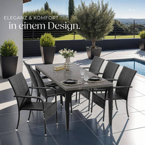 Rattanstuhl Girona 8er Set