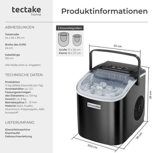 Eiswürfelmaschine Arctic schwarz