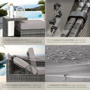 Aluminium Rattan Lounge San Marino