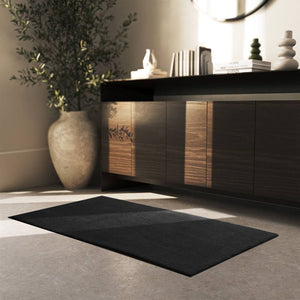 Tapis à poils courts Soft Zone noir 80 x 150 cm 