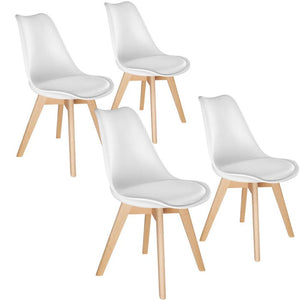 Set Esszimmerstuhl Frederikke weiss 4er Set