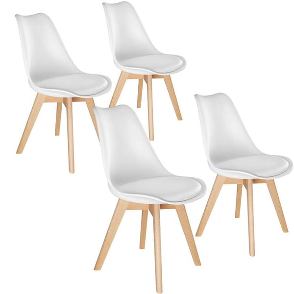 Set Esszimmerstuhl Frederikke weiss 4er Set
