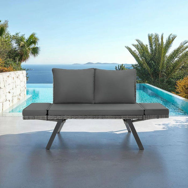 Rattan-Loungesofa Sintra grau