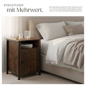 Nachttisch Blackburn 40x42x60,5cm Industrial dunkelbraun