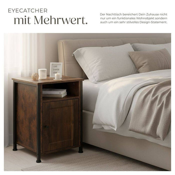 Nachttisch Blackburn 40x42x60,5cm Industrial dunkelbraun