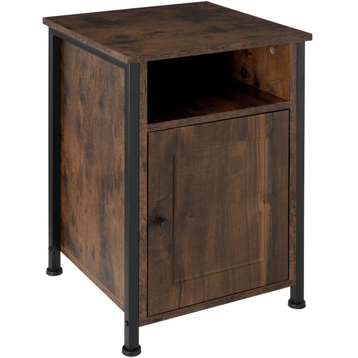 Comodino Blackburn 40x42x60,5cm Industrial marrone scuro