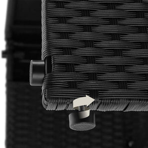 2-in-1-Rattanlounge-Set Monopoli schwarz