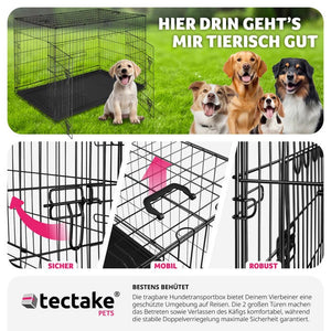 Hundekäfig-Gitterbox Luna 78 x 48 x 52,5 cm