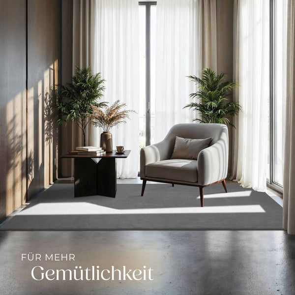 Tapis à poils courts Soft Zone gris 120 x 170 cm