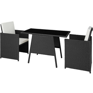 Rattan Sitzgruppe Lausanne schwarz