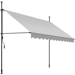 Klemmmarkise hellgrau 300 x 180 cm
