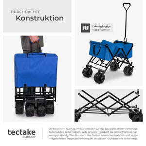 Faltbarer Bollerwagen max. 80kg blau