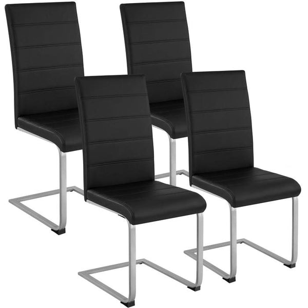 Set Schwingstuhl Bettina schwarz 4er Set