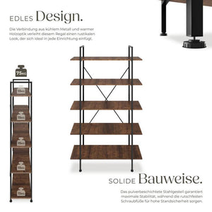 Regal Glasgow Industrial Holz dunkel, rustikal